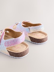Multi Glitter Standard Fit (F) Corkbed Double Two Strap Sandals - Image 4 of 5