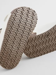 Neutral White Standard Fit (F) Corkbed Two Strap Sandals - Image 6 of 6