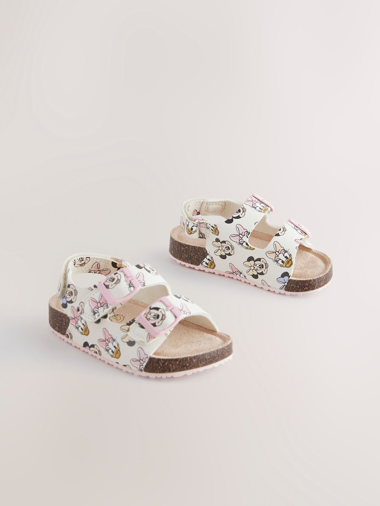 Multi Minnie Mouse Standard Fit (F) Corkbed Two Strap Sandals - Image 1 of 5