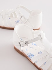White Standard Fit (F) Fisherman Occasion Sandals - Image 4 of 6
