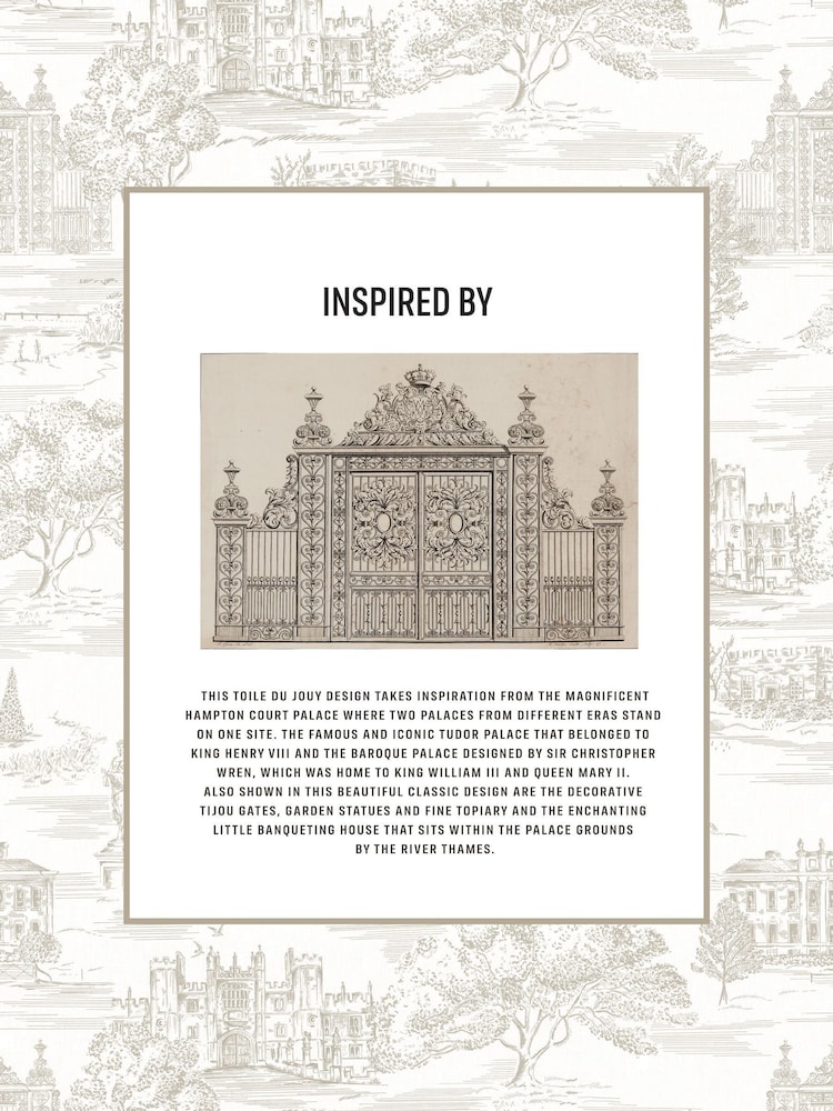 Historic Royal Palaces Stone Palace Toile Made To Measure Curtains - Image 2 of 10