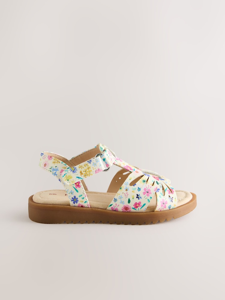Floral Print Ankle Strap Sandals - Image 2 of 5