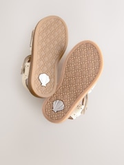 White Leather Brogue Touch Fastening Sandals - Image 7 of 7