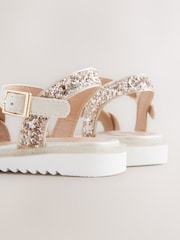 Ivory Glitter Occasion Sandals - Image 2 of 6