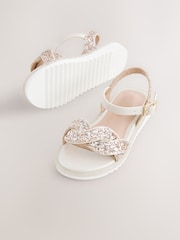 Ivory Glitter Occasion Sandals - Image 4 of 6