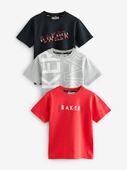 Baker by Ted Baker Graphic Print T-Shirts 3 Pack - Image 1 of 7