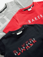 Baker by Ted Baker Graphic Print T-Shirts 3 Pack - Image 6 of 7