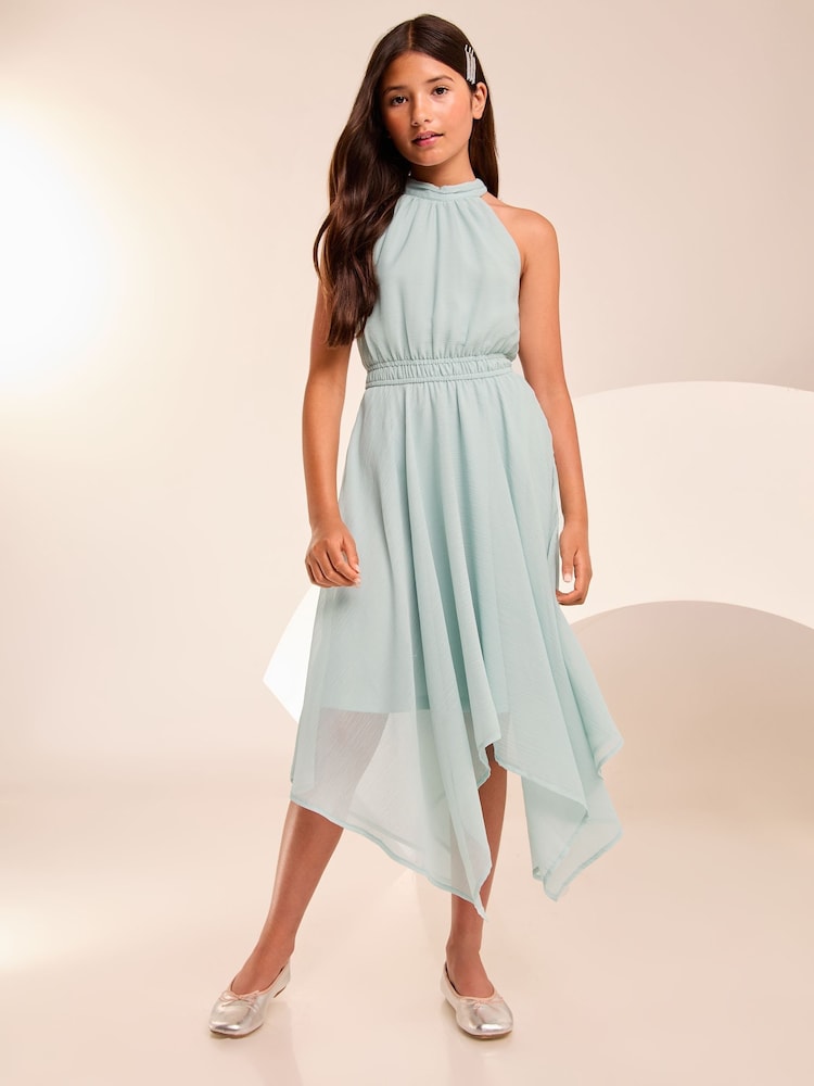 vert - Lipsy Ourlet mouchoir Licol Occasion Robe (7-16yrs) - Image 3 of 4