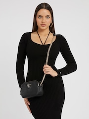 Negru - Geantă Guess Noelle Cross Body Camera - Image 5 of 6