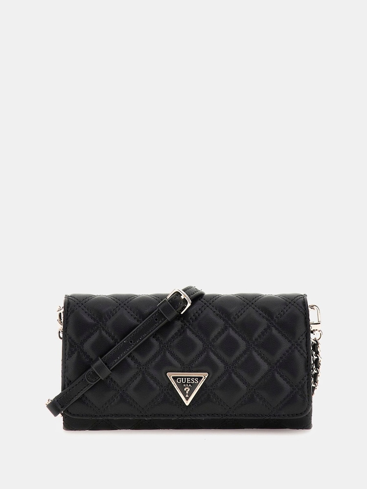 Guess Giully Quilted Flap Organiser Cross-Body Bag - Image 1 of 4