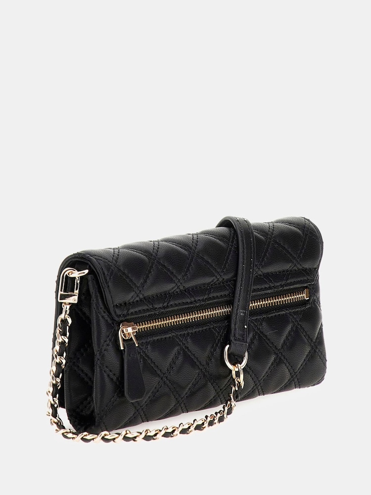 Guess Giully Quilted Flap Organiser Cross-Body Bag - Image 2 of 4