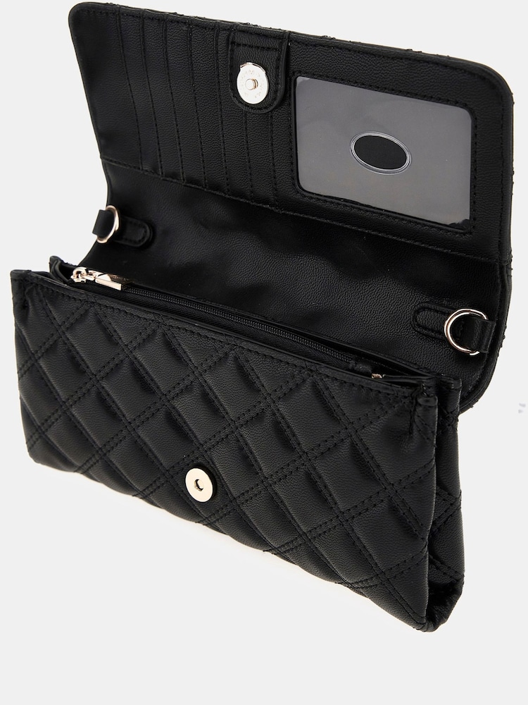 Guess Giully Quilted Flap Organiser Cross-Body Bag - Image 4 of 4