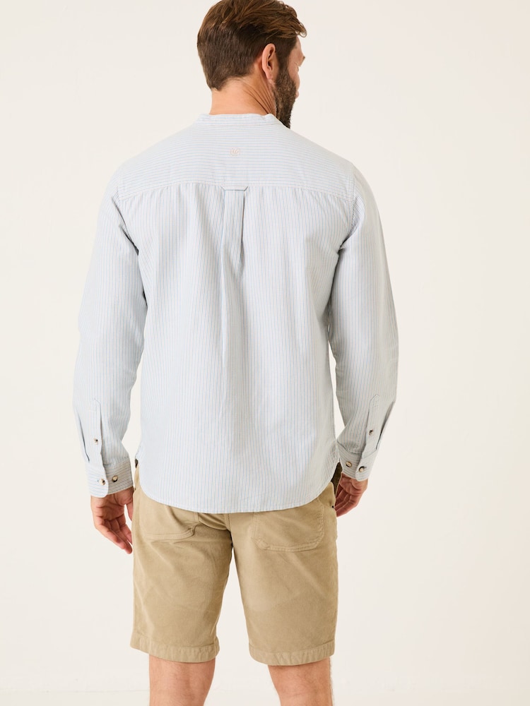 FatFace Long Sleeve Stripe Grandad Shirt - Imagen 2 de 5 FatFace Long Sleeve Stripe Grandad Shirt - Imagen 2 de 5