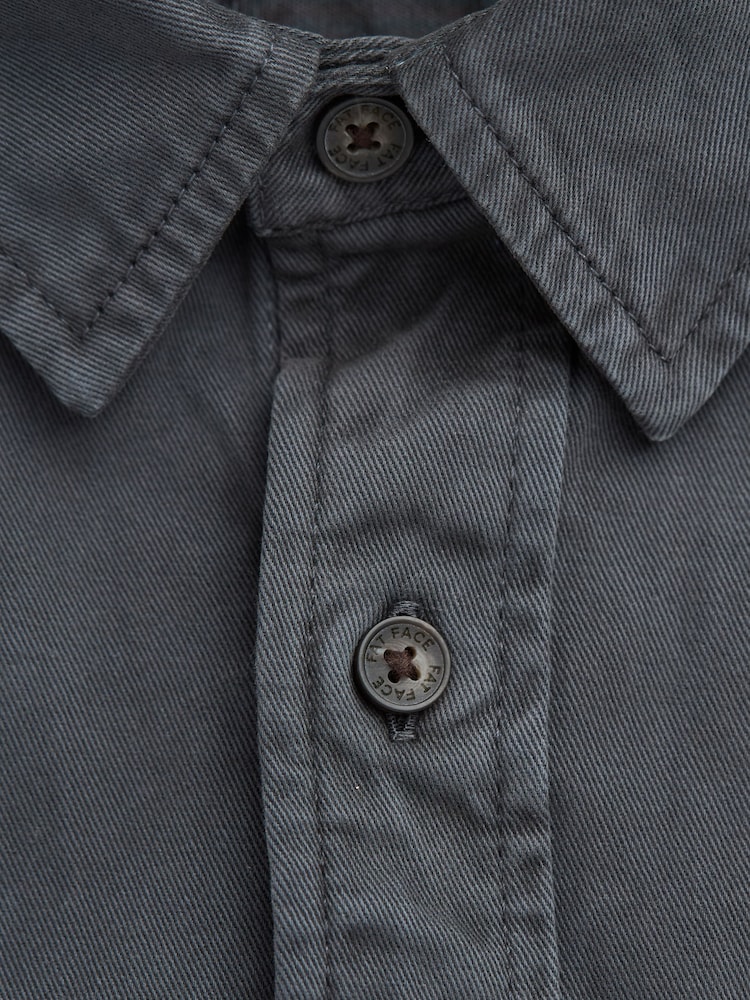 Verwaschenes Schwarz - FatFace Long Sleeve Plain Shirt - Bild 9 von 9 Verwaschenes Schwarz - FatFace Long Sleeve Plain Shirt - Bild 9 von 9