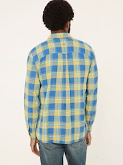 FatFace Yellow Long Sleeve Mead Check Shirt - Image 2 of 5