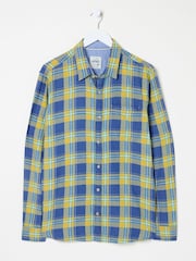 FatFace Yellow Long Sleeve Mead Check Shirt - Image 5 of 5