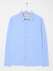 FatFace Blue Long Sleeve Elm Stripe Shirt - Image 5 of 5
