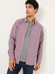 FatFace Sandy Dusky Pink Long Sleeve Check Shirt - Image 1 of 9