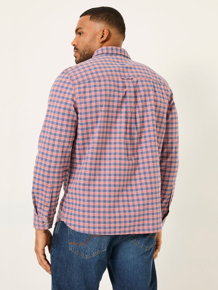 FatFace Sandy Dusky Pink Long Sleeve Check Shirt - Image 7 of 9