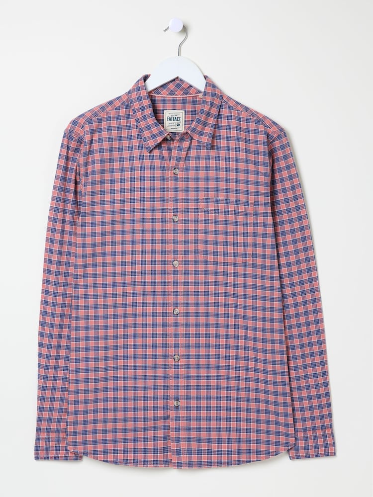 FatFace Sandy Dusky Pink Long Sleeve Check Shirt - Image 9 of 9