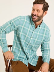FatFace Light Teal Long Sleeve Earl Check Shirt - Image 3 of 5