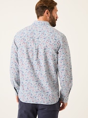 FatFace Mead Blue Long Sleeve Ditsy Print Shirt - Image 2 of 5