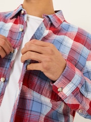 FatFace Upney Red Long Sleeve Check Shirt - Image 6 of 8