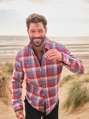 FatFace Upney Red Long Sleeve Check Shirt - Image 8 of 8