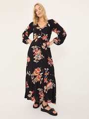 FatFace Black Emma Midi Dress - Image 2 of 10