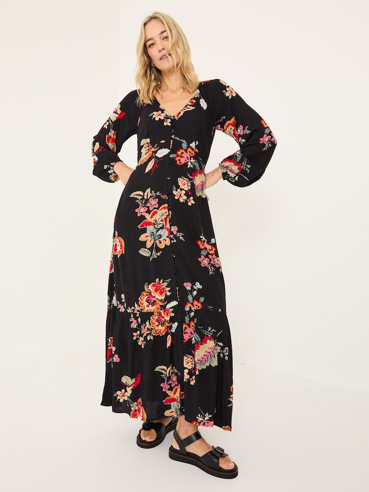 FatFace Black Emma Midi Dress - Image 2 of 10