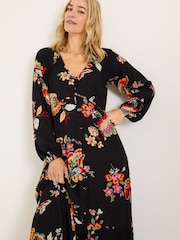 FatFace Black Emma Midi Dress - Image 5 of 10