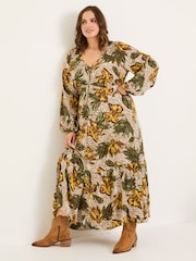 FatFace Natural Emma Midi Dress - Image 3 of 8