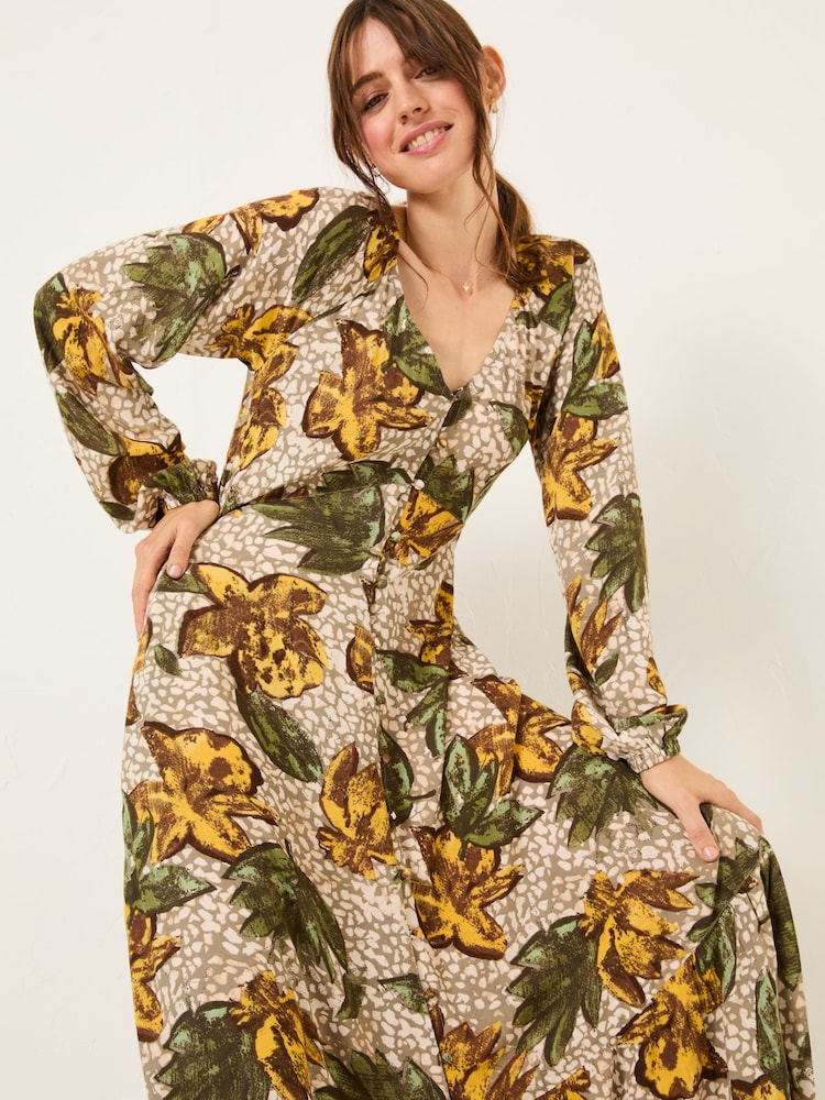 טבעי - FatFace Emma Midi Dress - Image 4 of 8