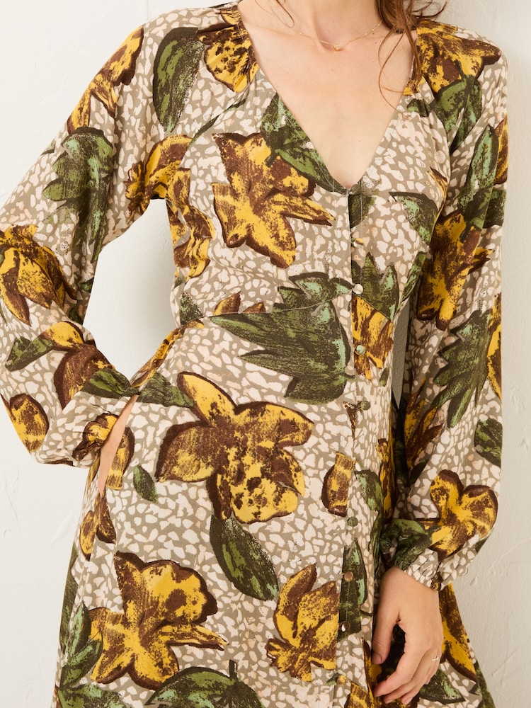 טבעי - FatFace Emma Midi Dress - Image 5 of 8