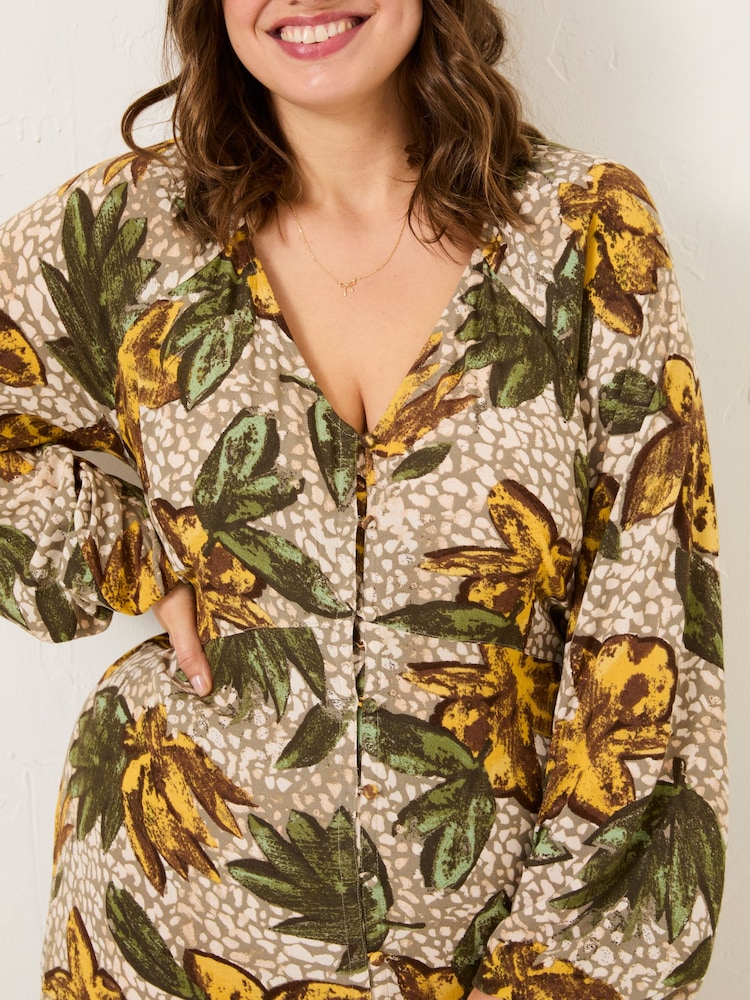 טבעי - FatFace Emma Midi Dress - Image 6 of 8