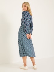 FatFace Indigo Blue Fia Jersey Midi Dress - Image 2 of 9