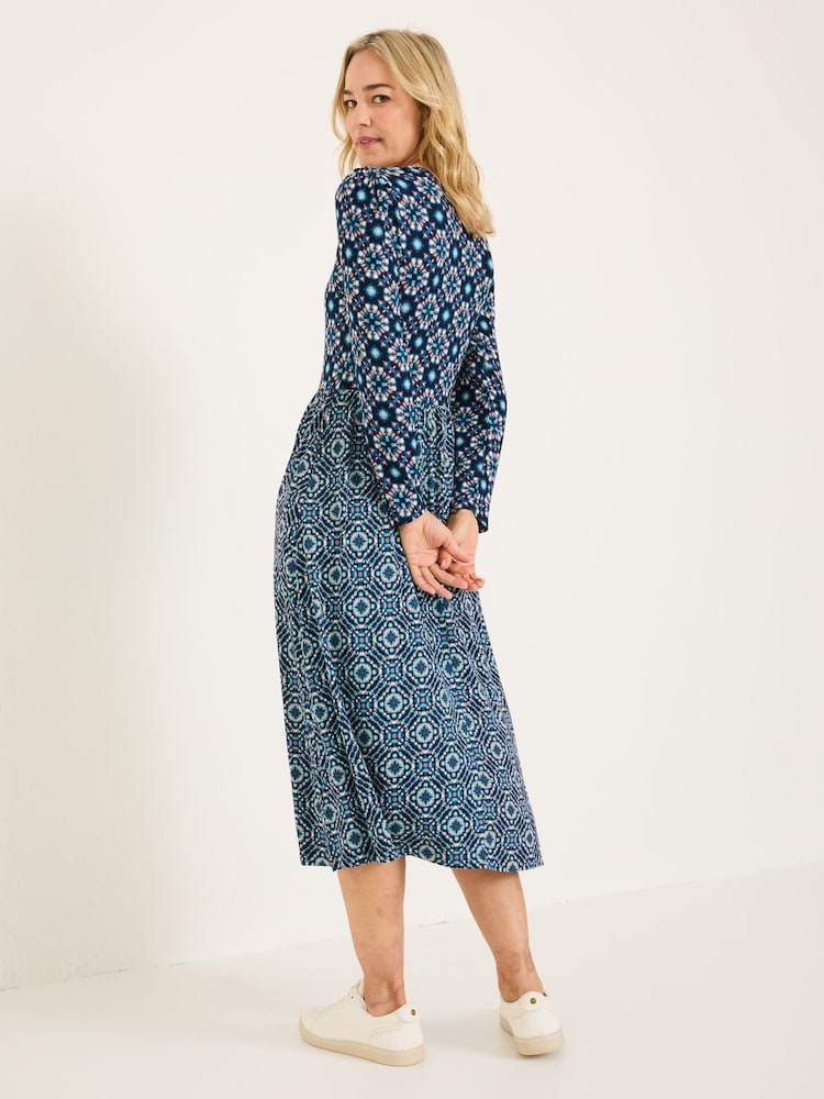 FatFace Indigo Blue Fia Jersey Midi Dress - Image 2 of 9