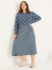 FatFace Indigo Blue Fia Jersey Midi Dress - Image 5 of 9