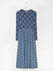FatFace Indigo Blue Fia Jersey Midi Dress - Image 9 of 9