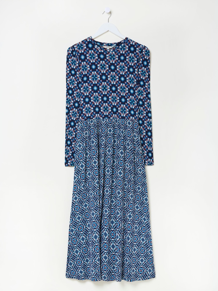 FatFace Indigo Blue Fia Jersey Midi Dress - Image 9 of 9