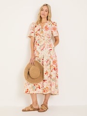 FatFace Cream Gigi Midi Dress - Image 1 of 10