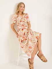 FatFace Cream Gigi Midi Dress - Image 3 of 10