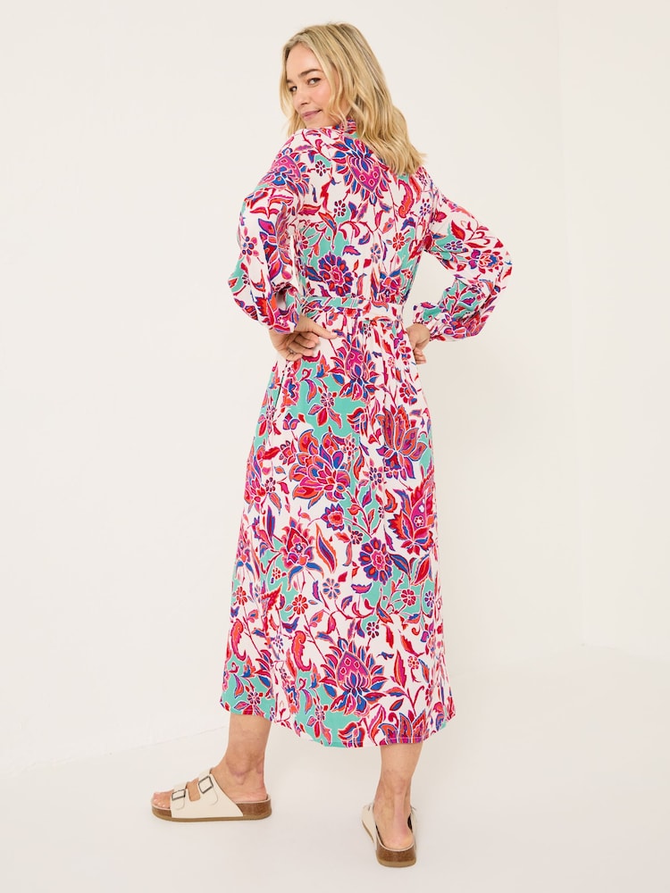 FatFace Scheana Ivory Festival Floral Midi Dress - Image 3 of 6