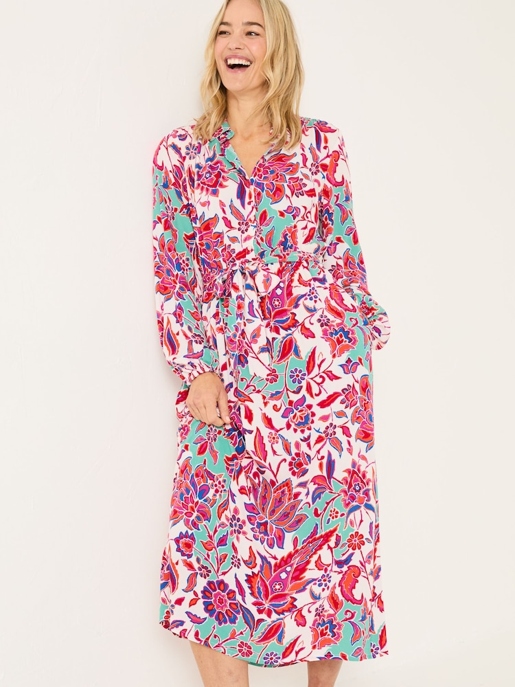 FatFace Scheana Ivory Festival Floral Midi Dress - Image 4 of 6