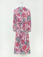 FatFace Scheana Pink Floral Midi Dress - Image 6 of 6