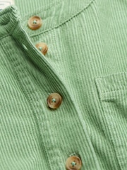 FatFace Olive Green Aida 100% Cotton Cord Tunic Dress - Image 5 of 6