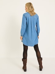FatFace Blue Denim Aida 100% Cotton Cord Tunic Dress - Image 2 of 10