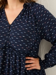 FatFace Navy Ivana Jersey 100% Cotton Dress - Image 8 of 10