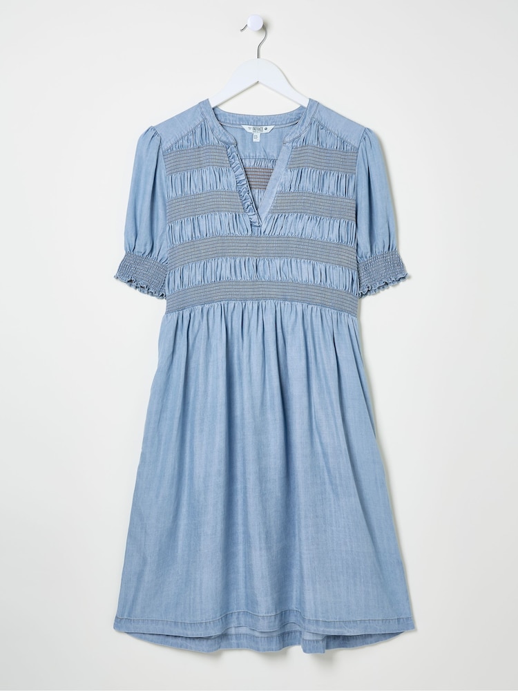 FatFace Light Blue Denim Juniper Dress - Image 10 of 10