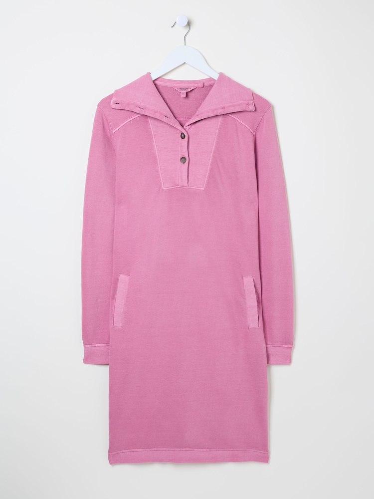 FatFace Heather Purple 100% Cotton Willa Sweat Dress - Image 10 of 10